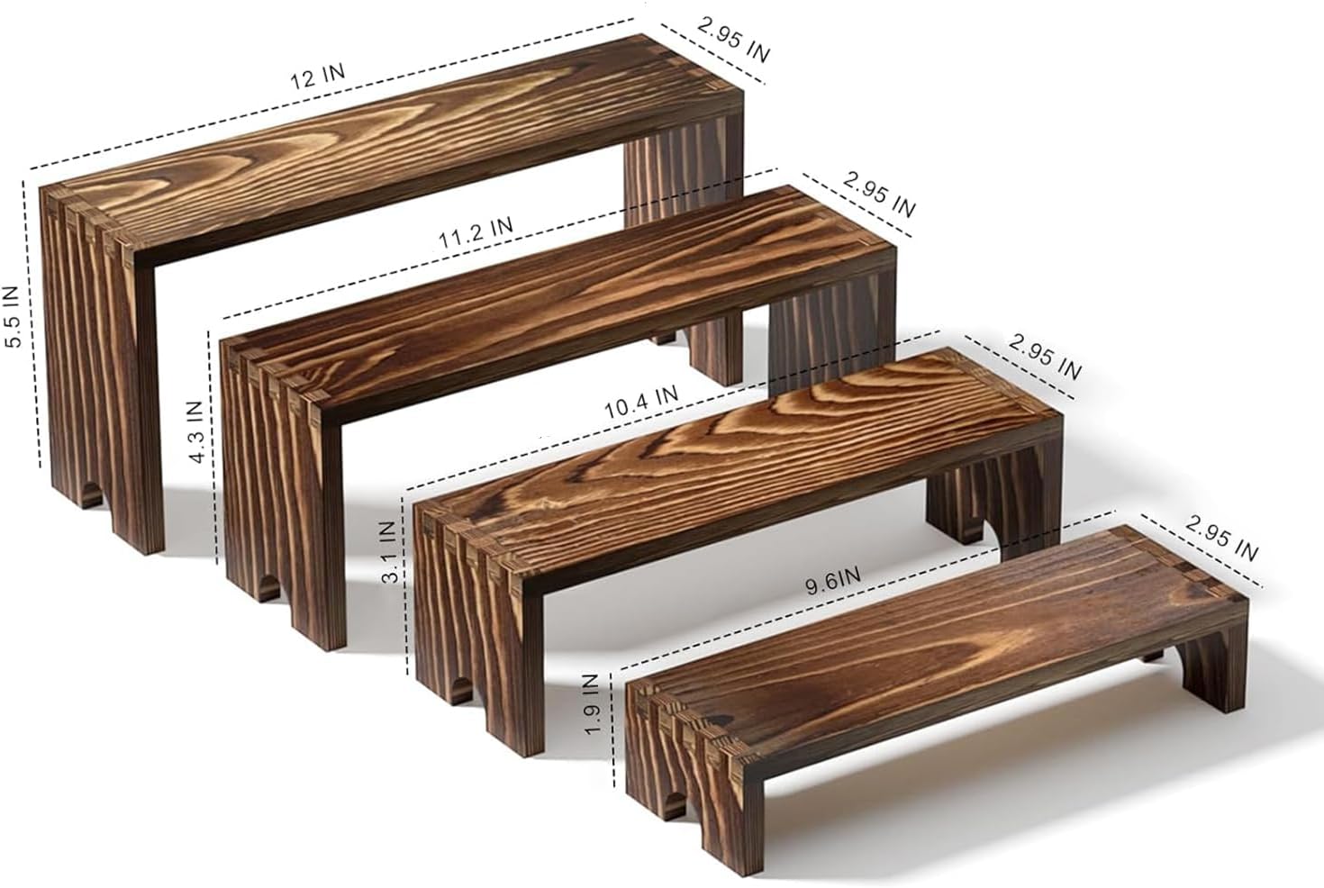 2 Tier Wooden Cupcake Stand Se - Display Risers Set incelemesi ve fiyatı