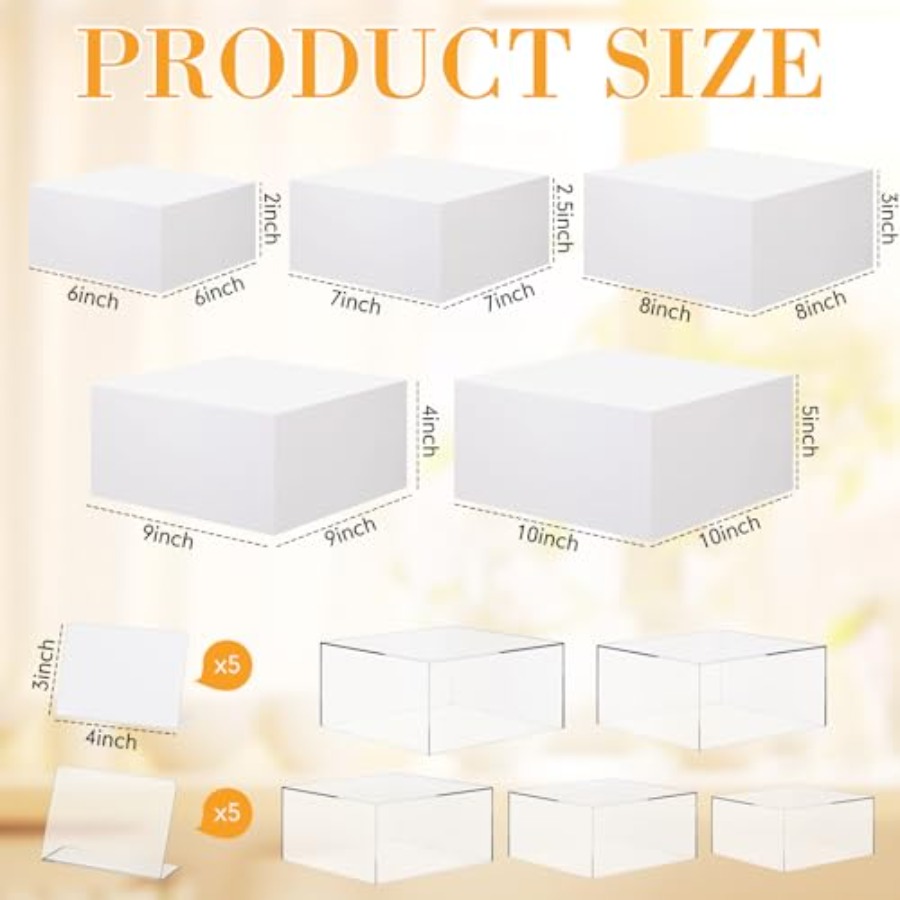 Buffet Risers Set of 10 Acryli - Display Risers Set incelemesi ve fiyatı