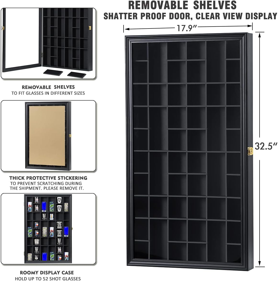 Large Shot Glass Display Case, - Display Case Acrylic incelemesi ve fiyatı