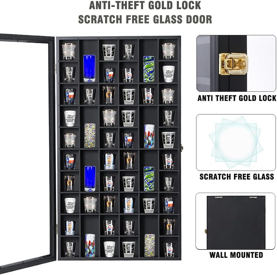 Large Shot Glass Display Case, - Display Case Acrylic incelemesi ve fiyatı