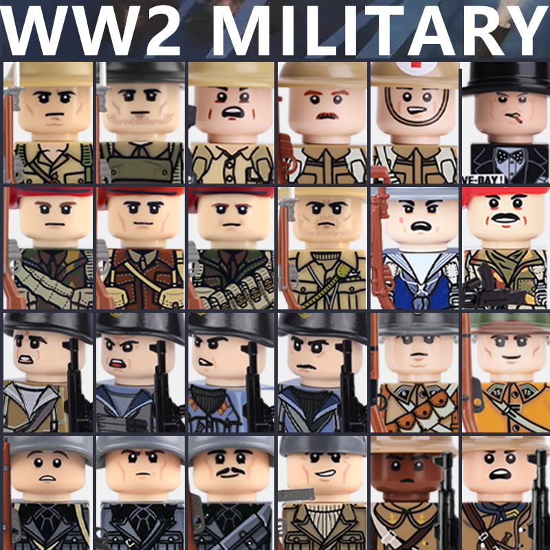 WW2 Military Soldier Figures B - Lego Minifigure Holder incelemesi ve fiyatı