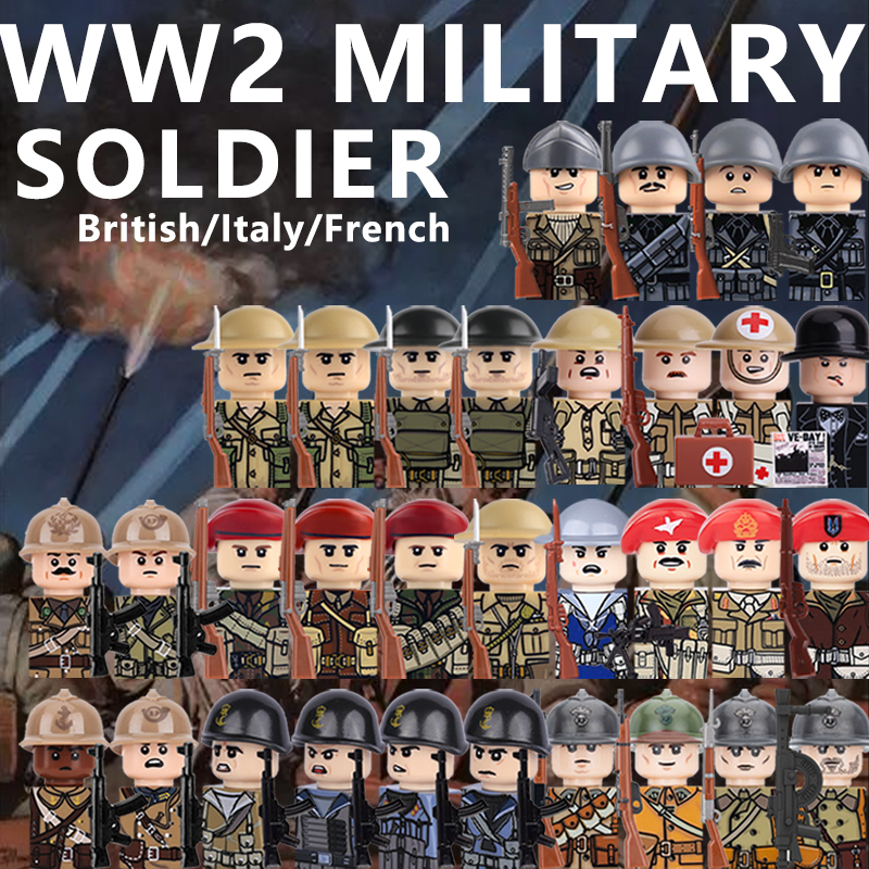 WW2 Military Soldier Figures B - Lego Minifigure Holder incelemesi ve fiyatı