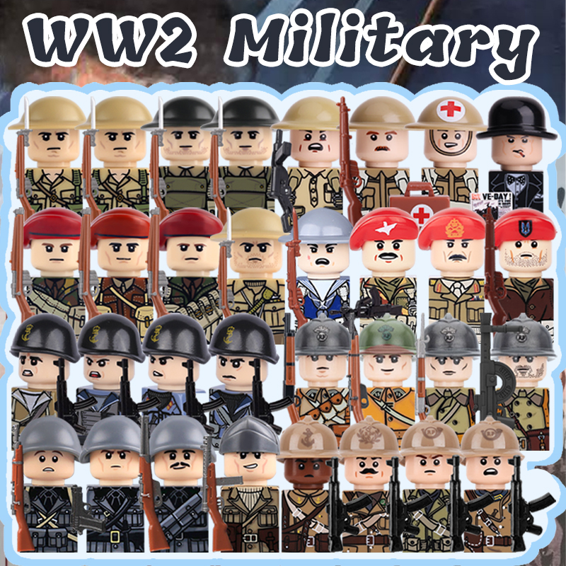 WW2 Military Soldier Figures B - Lego Minifigure Holder incelemesi ve fiyatı